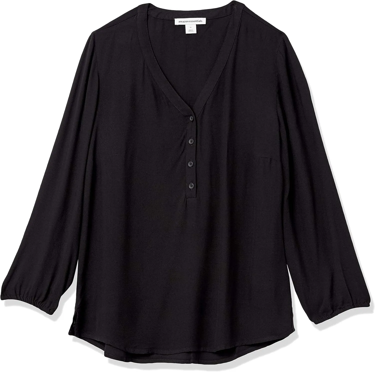Amazon Essentials Women's 3/4 Sleeve Button Popover Shirt