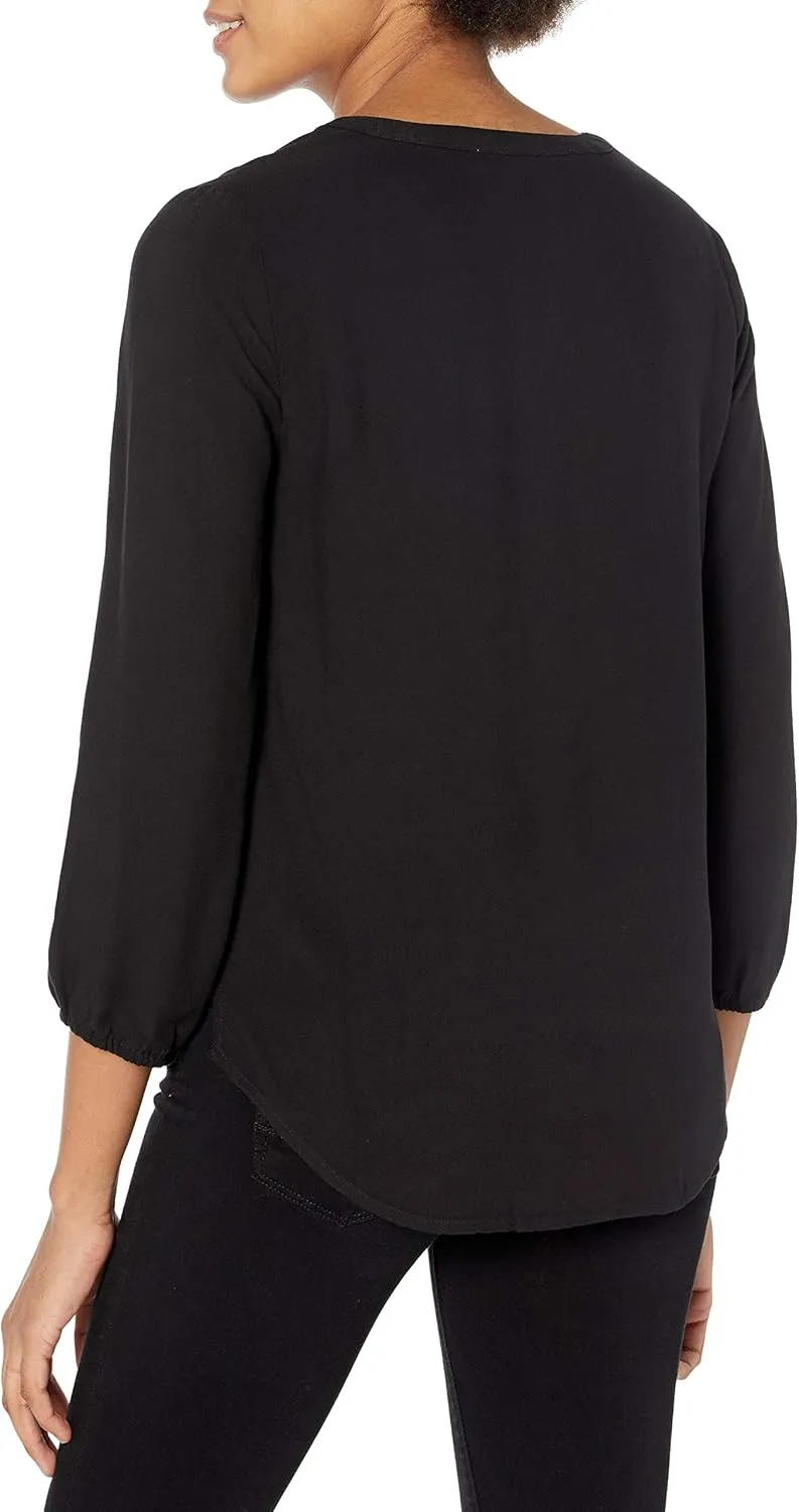 Amazon Essentials Women's 3/4 Sleeve Button Popover Shirt