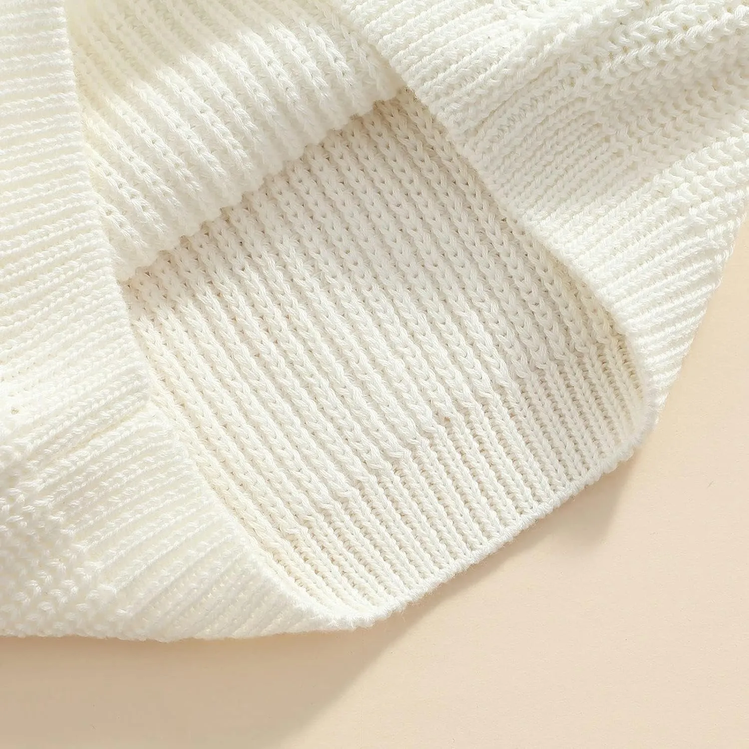 Baby Girl Boy Toddler Knit Sweater Cute Round Neck Long Sleeve Blouse Pullover Oversized Sweatshirt Warm Kids Tops
