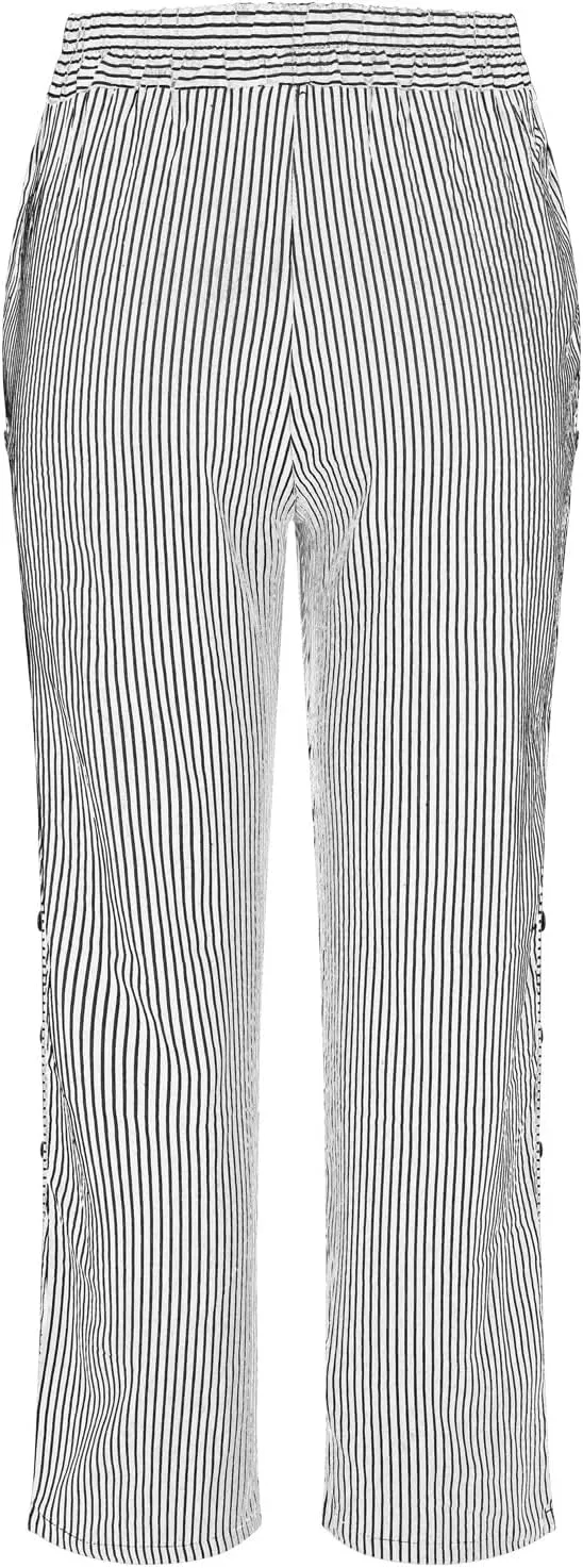 Baggy Harem Elastic Waist Palazzo Waist Side Back Four Pockets 9/10 Pants Drawstring Loose Fit Summer Pants Trousers