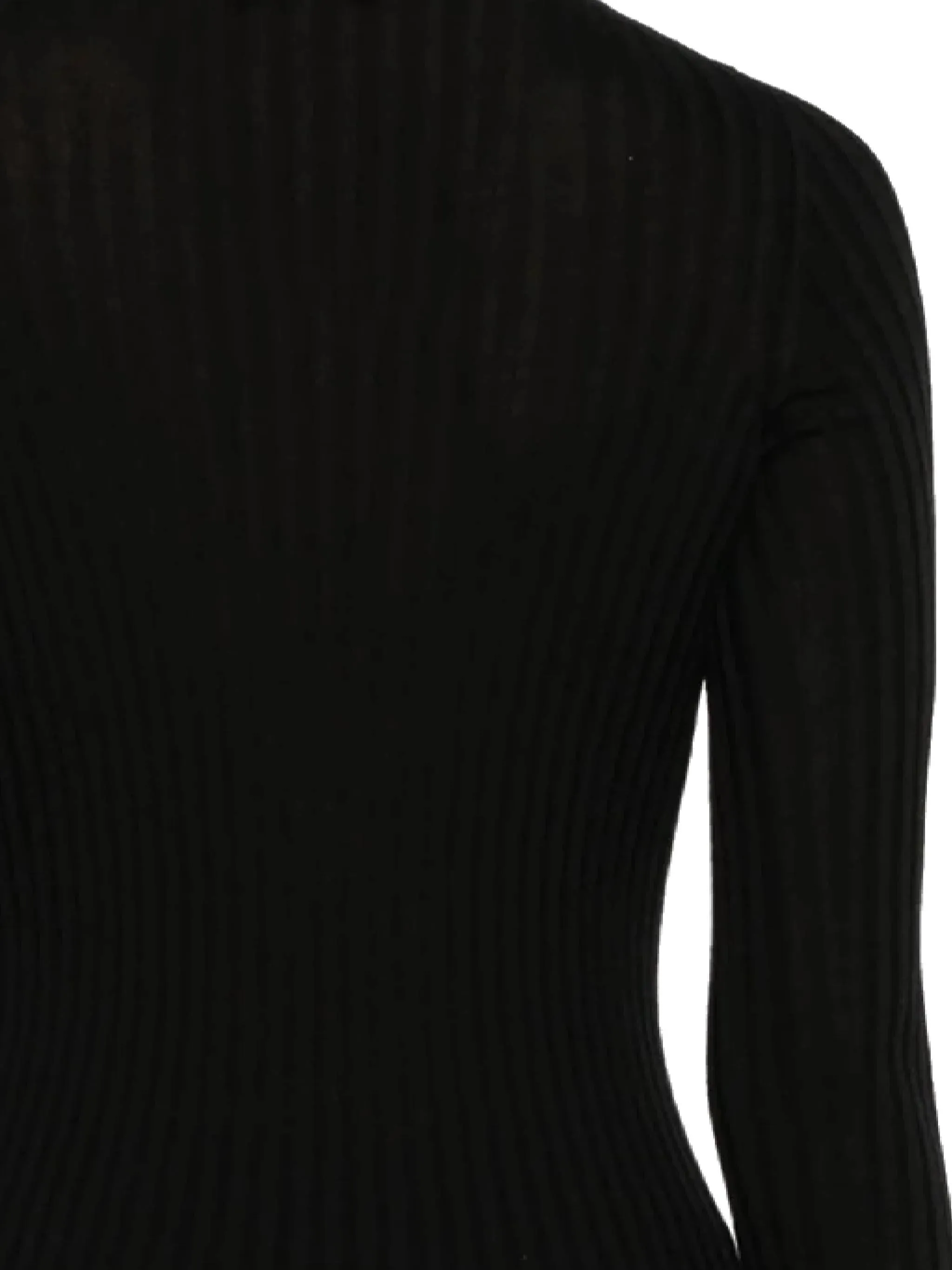 Black Cashmere and Silk Mock Neck Sweater