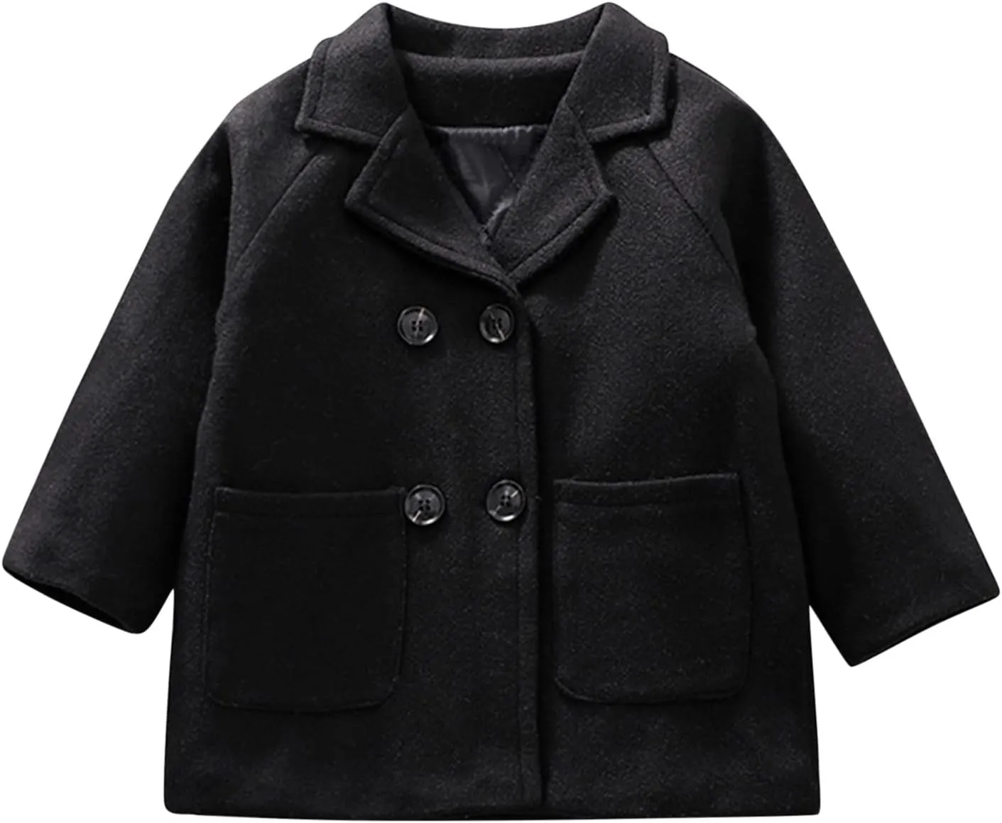 Boys Notch Lapel Double Breasted Long Trench Coat Casual Classic Peacoat Toddler Winter Collar Elegant Large Jacket