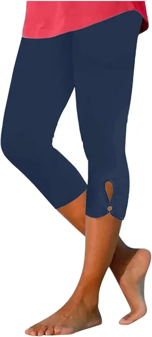 Capri Leggings for Women Casual Yoga Pants Summer Dressy Lightweight Comfy Stretchy Workout Pants