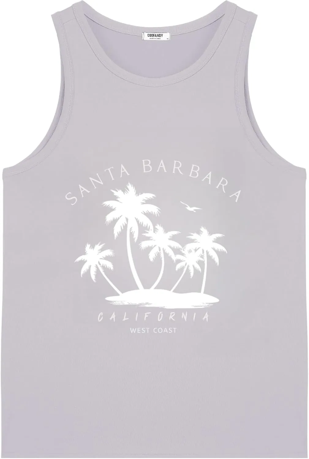 COOFANDY Mens Tank Tops Beach Summer Sleeveless Graphic T Shirts Palm Tree Vacation Quick Dry Muscle Gym Tank