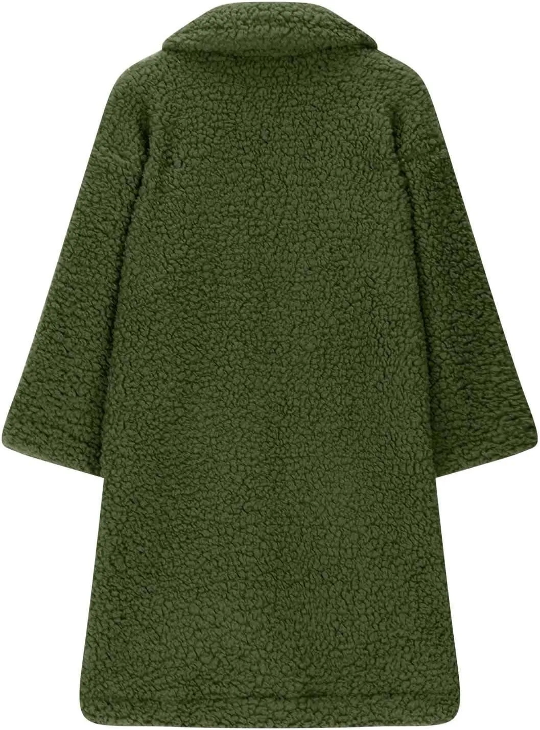 Girls Winter Long Coat Thick Warm Sherpa Teddy Jacket Casual Button Down Fleece Overcoat Faux Fur Outwear 3-12 Years