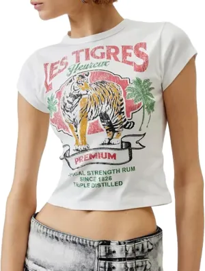 Graphic Baby Tees for Women Y2k Short Sleeve Floral Print Crop Tops Vintage Aesthetic Summer Teens Girl T-Shirt