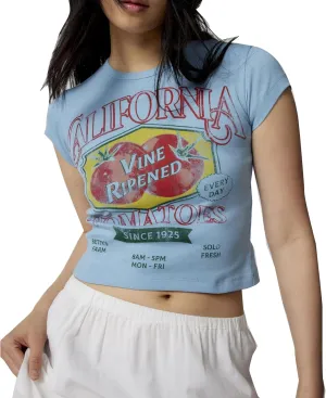 Graphic Baby Tees for Women Y2k Short Sleeve Floral Print Crop Tops Vintage Aesthetic Summer Teens Girl T-Shirt