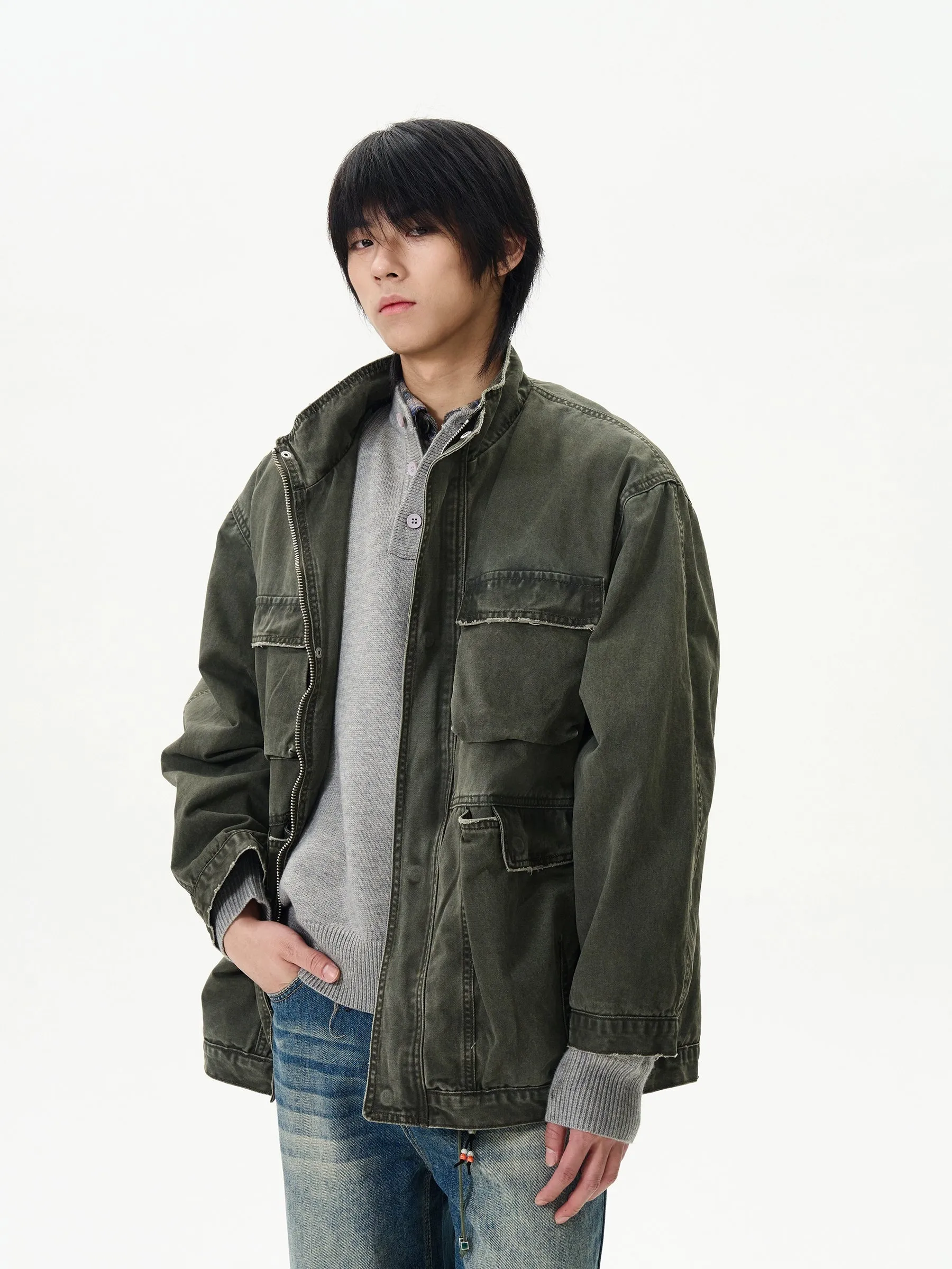 Green Multi-pocket Jacket