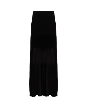 Knit Maira Long Skirt - Black
