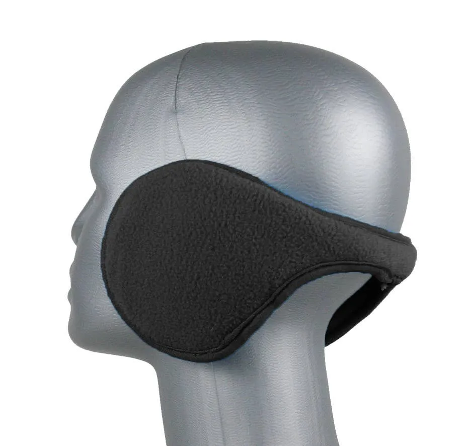 Ladies Back-Wrap Fleece Ear Warmer - Black - 75322B