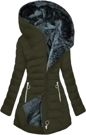 Long Winter Coats for Women Waterproof Fleece Lined Warm Long Puffer Jacket Thicken Parka Outwear With Fur Hood