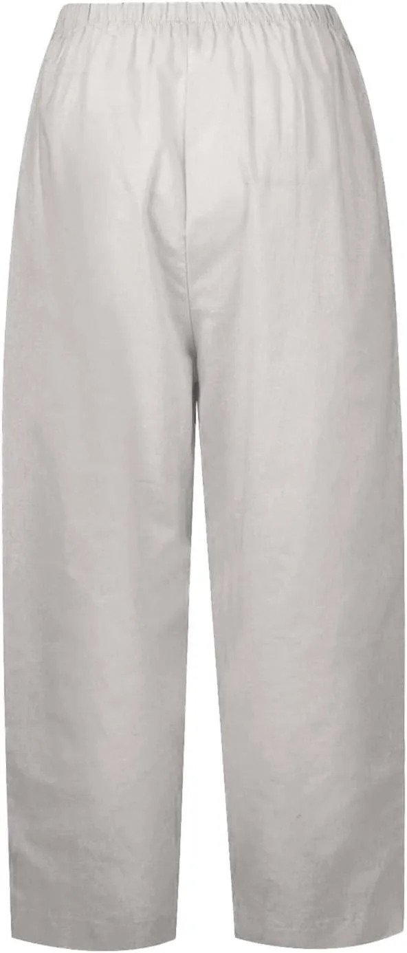 Loose Fit Linen Pants for Women 2024 Casual Summer Comfy Wide Leg Palazzo Pants Lounge Yoga Beach Pants with Pockets