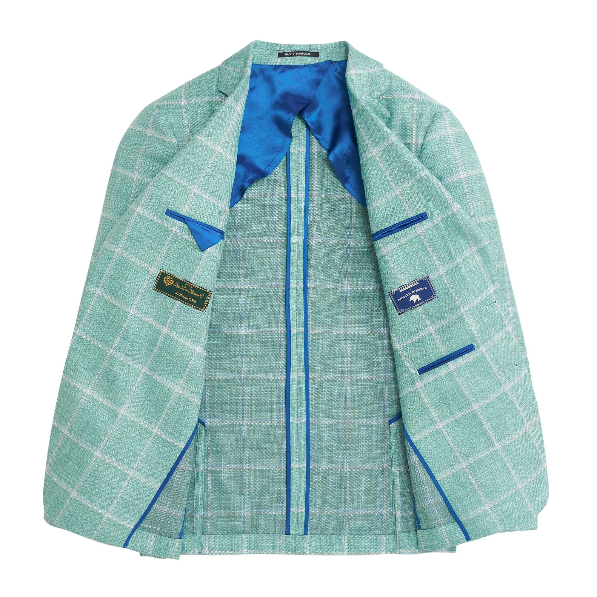 Loro Piana Sea Foam Windowpane Sport Coat
