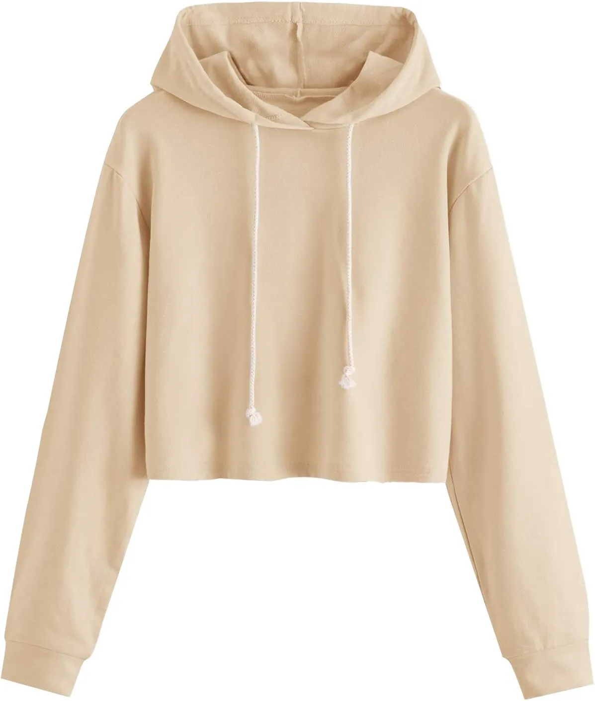 MakeMeChic Women's Cropped Hoodie Casual Workout Crop Sweatshirt Tops