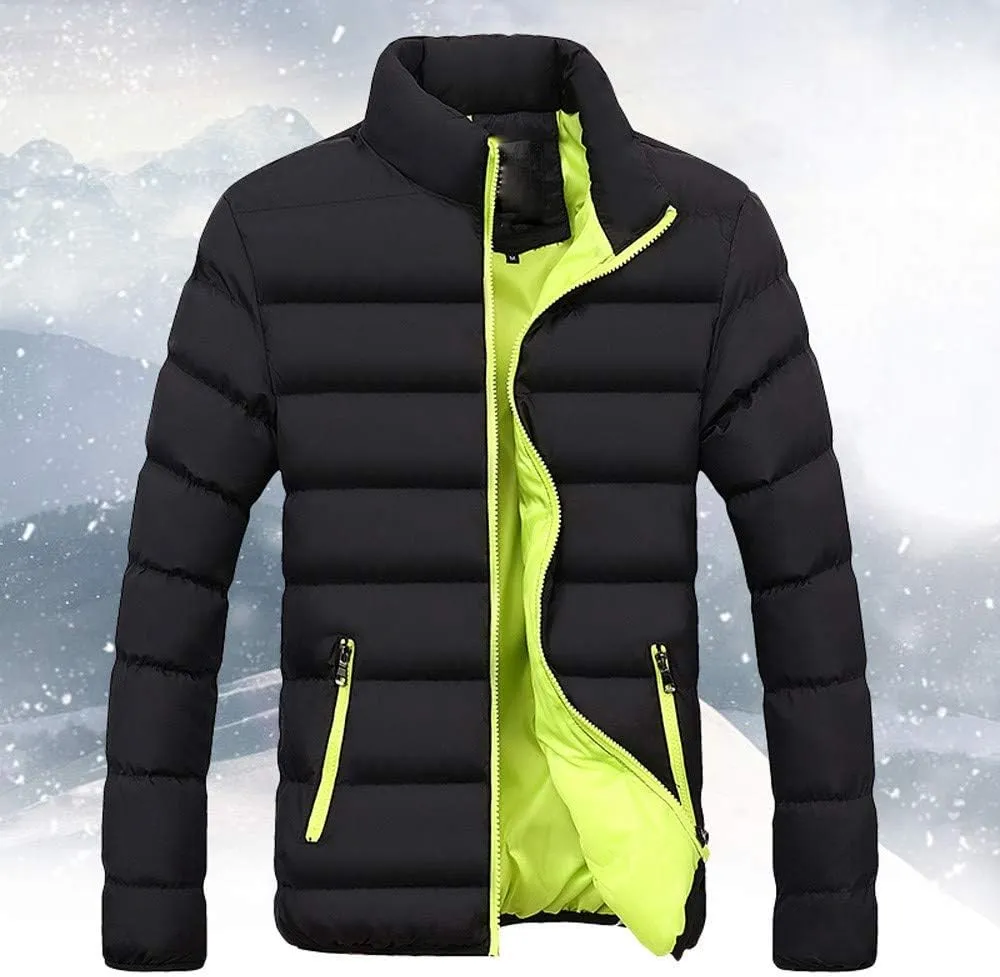 Men's Winter Jackets Lightweight Puffer Quilted Jacket Zip up Padded Coat Packable Down Jacket Insulated Jacket