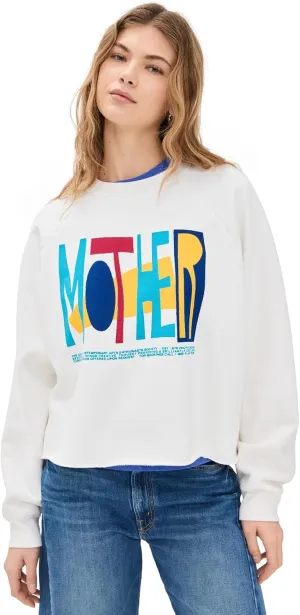 MOTHER Women's The Boost Crop Cut Off Sweatshirt