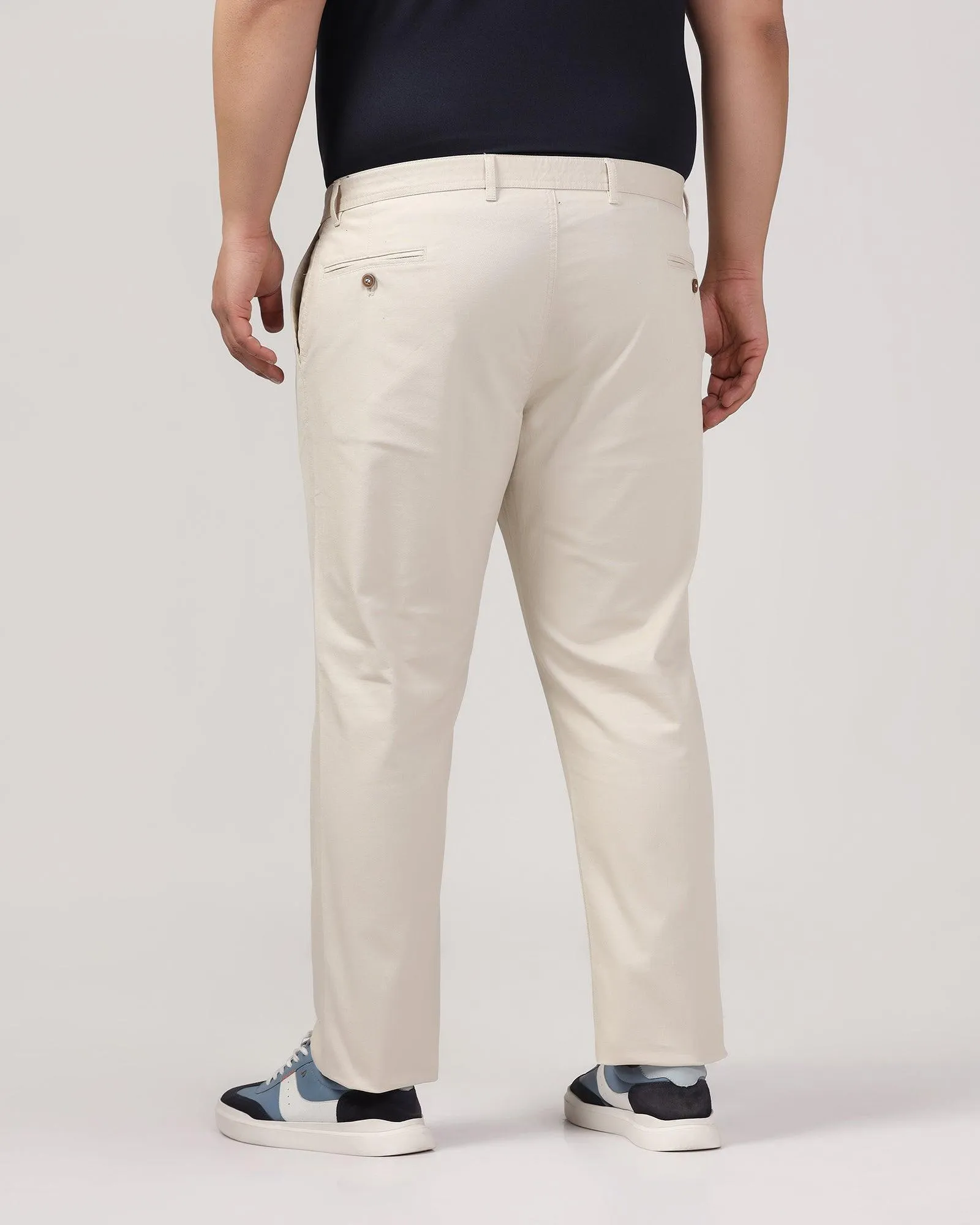 Must Haves Slim Fit B-91 Casual Beige Solid Khakis - Kiler