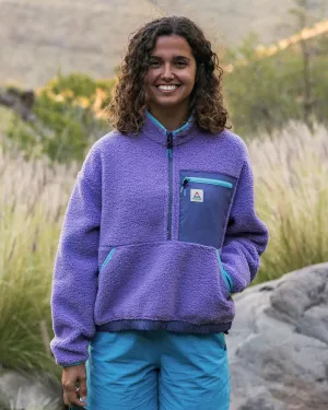 Ravi Recycled Sherpa Fleece - Retro Purple