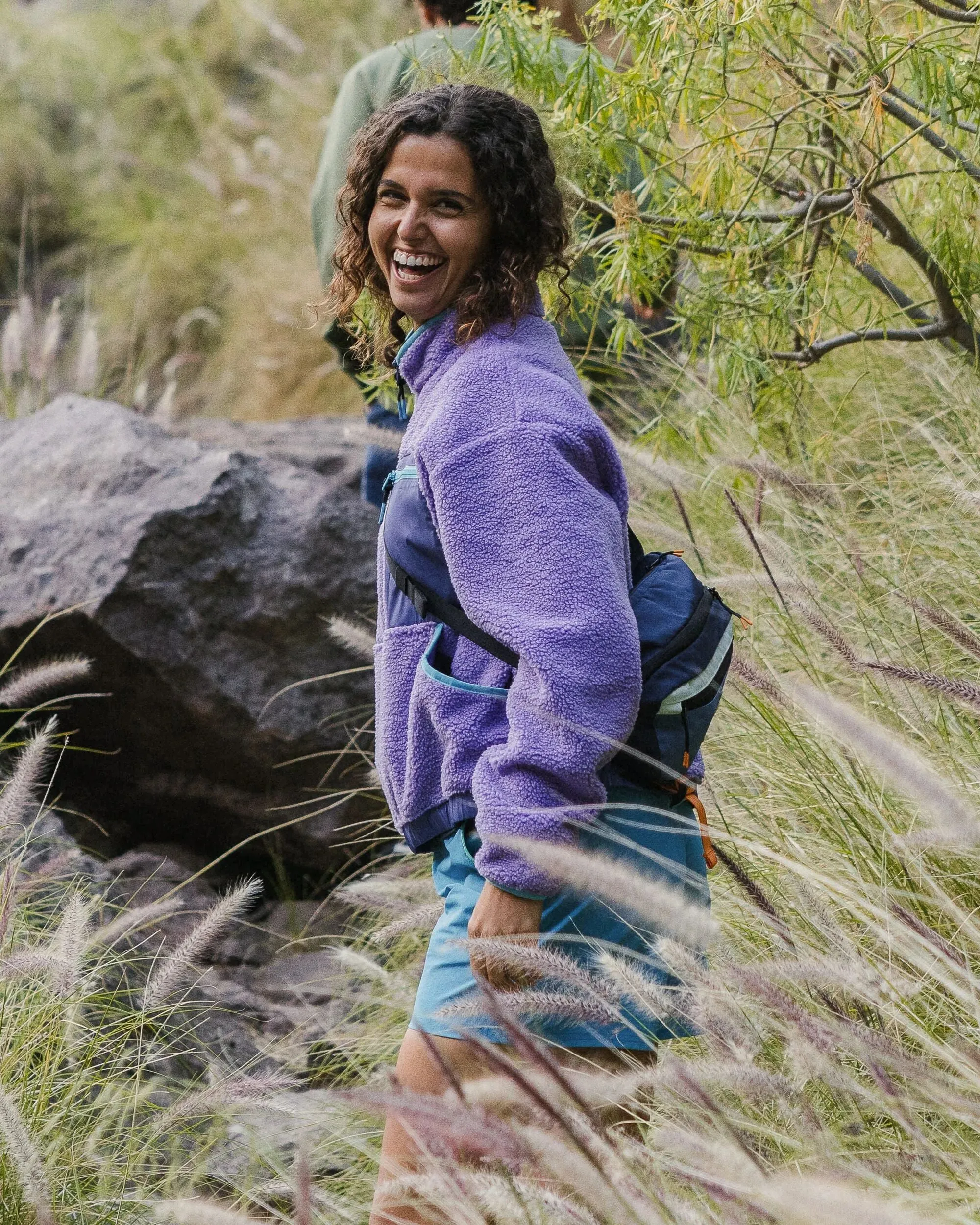 Ravi Recycled Sherpa Fleece - Retro Purple