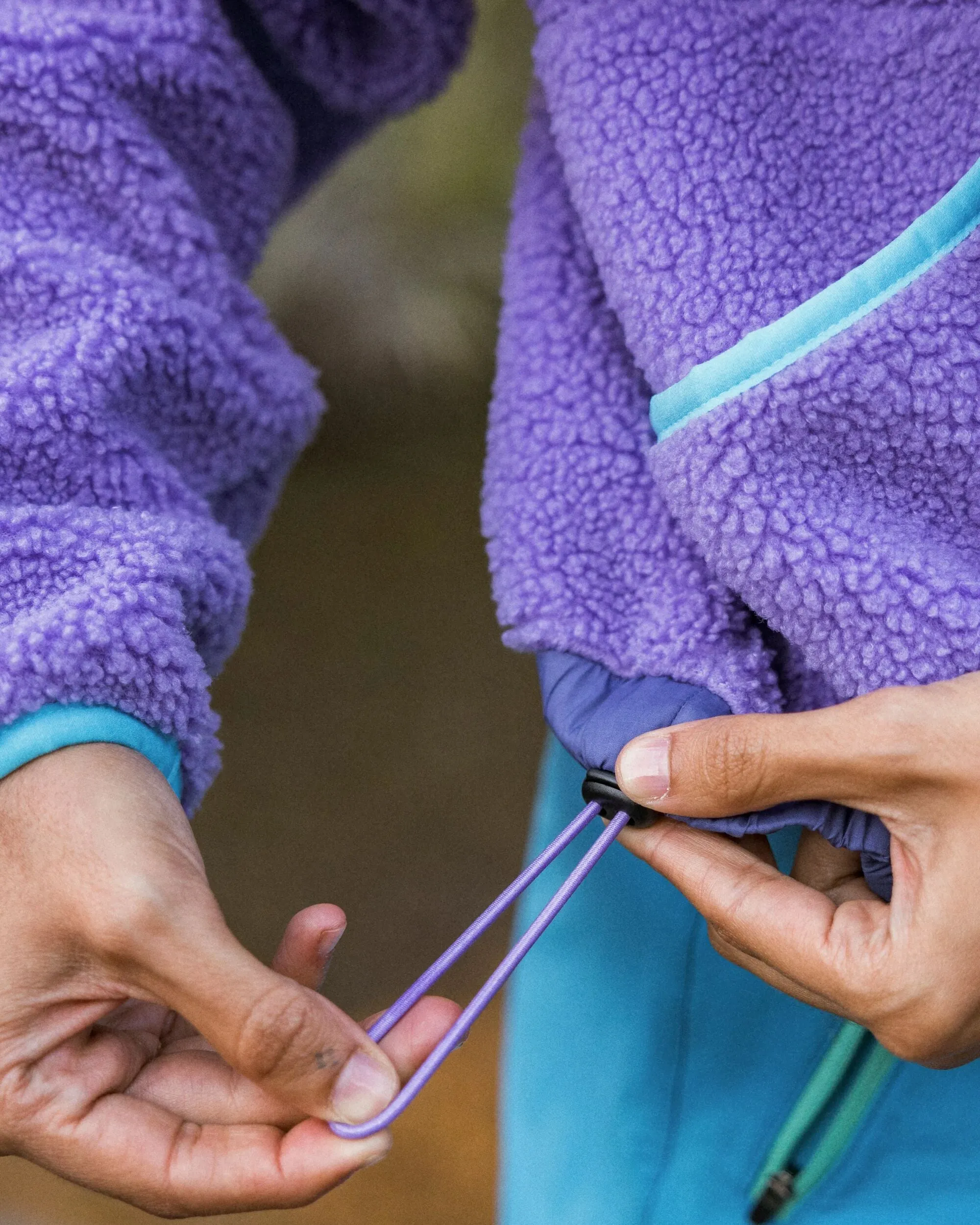 Ravi Recycled Sherpa Fleece - Retro Purple