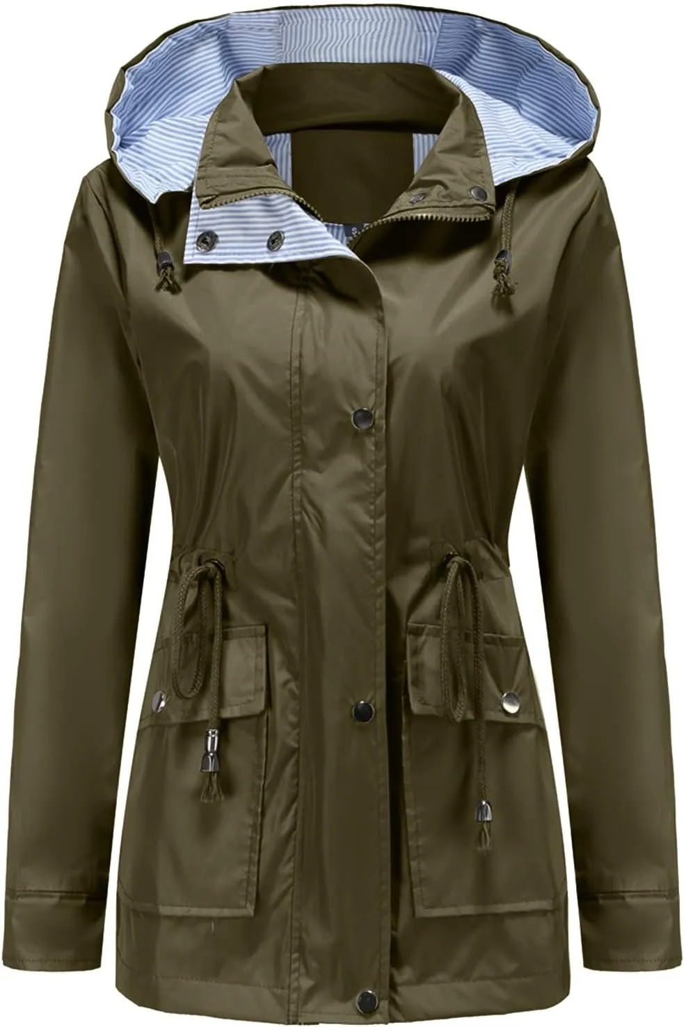 Shacket Jacket Women Fashion Hood Windbreaker Winter Jackets For Women Cotton-padded Coats Button Slim Jacket
