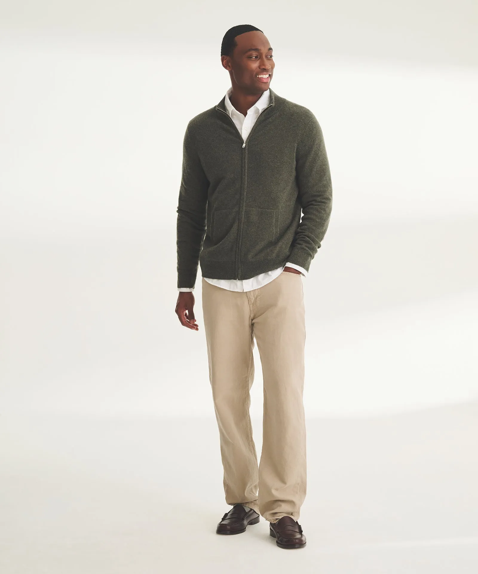 Signature Cashmere Full Zip Sweater