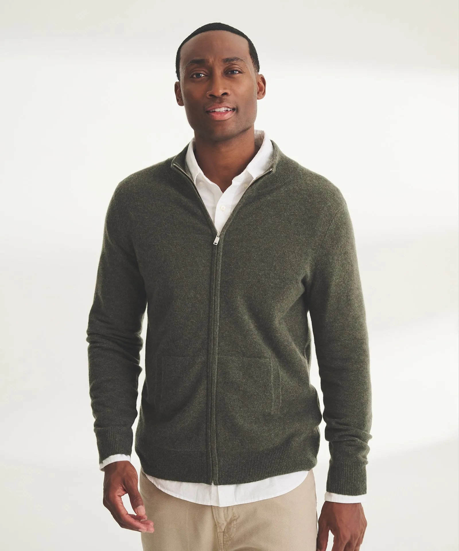 Signature Cashmere Full Zip Sweater