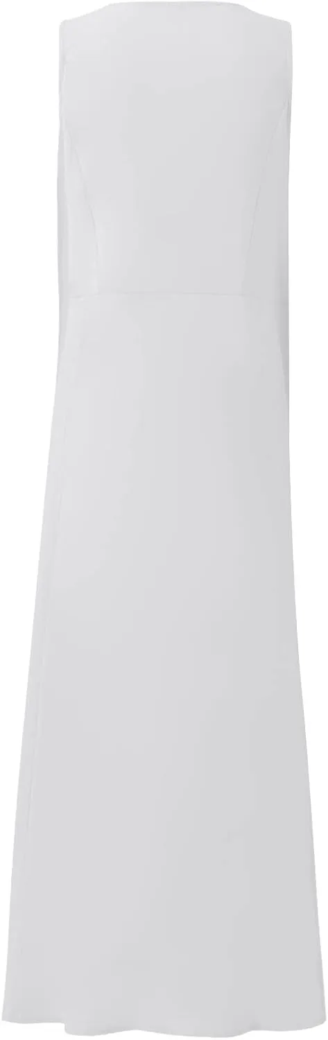 Summer Dresses for Women 2025 Casual Boho Sundress Crew Neck Sleeveless Beach Vacation Maxi Dresses with Pockets