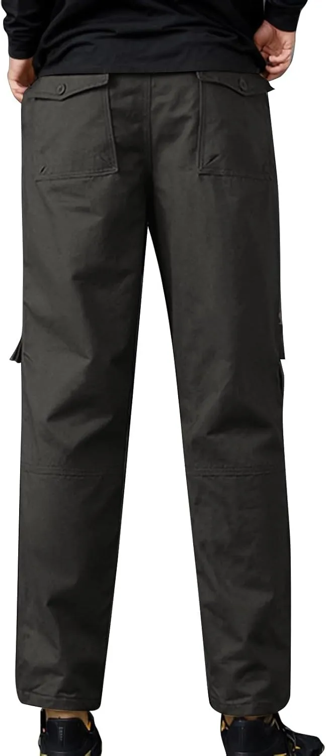 Sweatpants for Men Track Tapered Joggers Men Casual Elasticated Waist Solid Color Split Ripstop Boxy Fit Slacks Mens