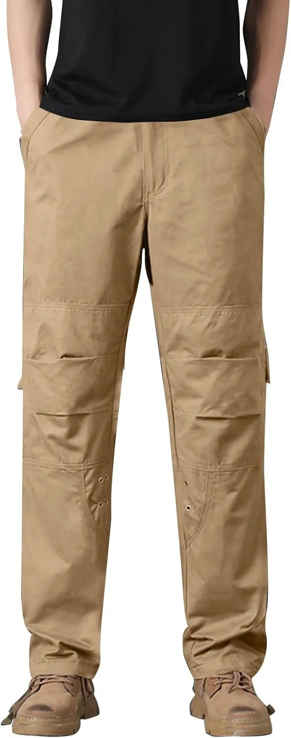 Sweatpants for Men Track Tapered Joggers Men Casual Elasticated Waist Solid Color Split Ripstop Boxy Fit Slacks Mens