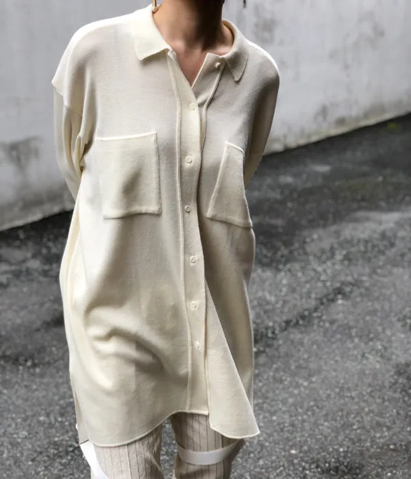TAN/OVERSIZE SHIRTS(IVORY)