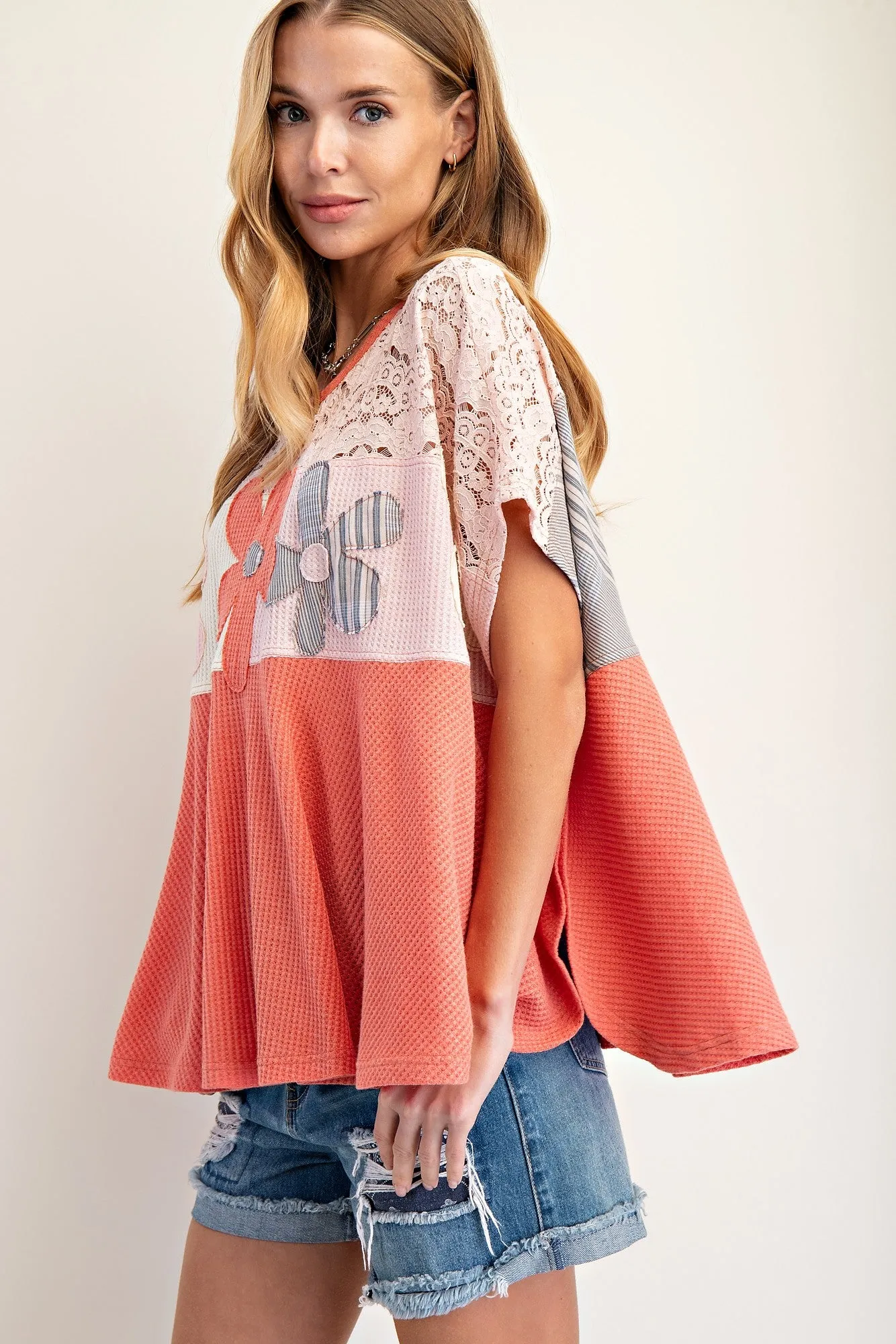 Tomato Floral Top