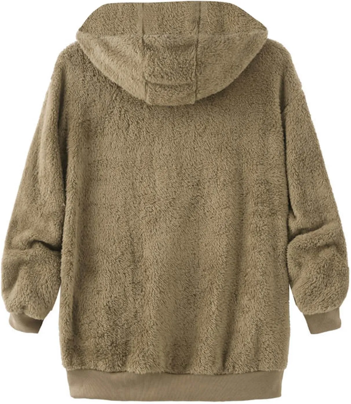Winter Coats for Women Oversized Fuzzy Fleece Jacket Faux Fur Cardigan Coat Outwear Warm Teddy Coat Long Sleeve Hoodie