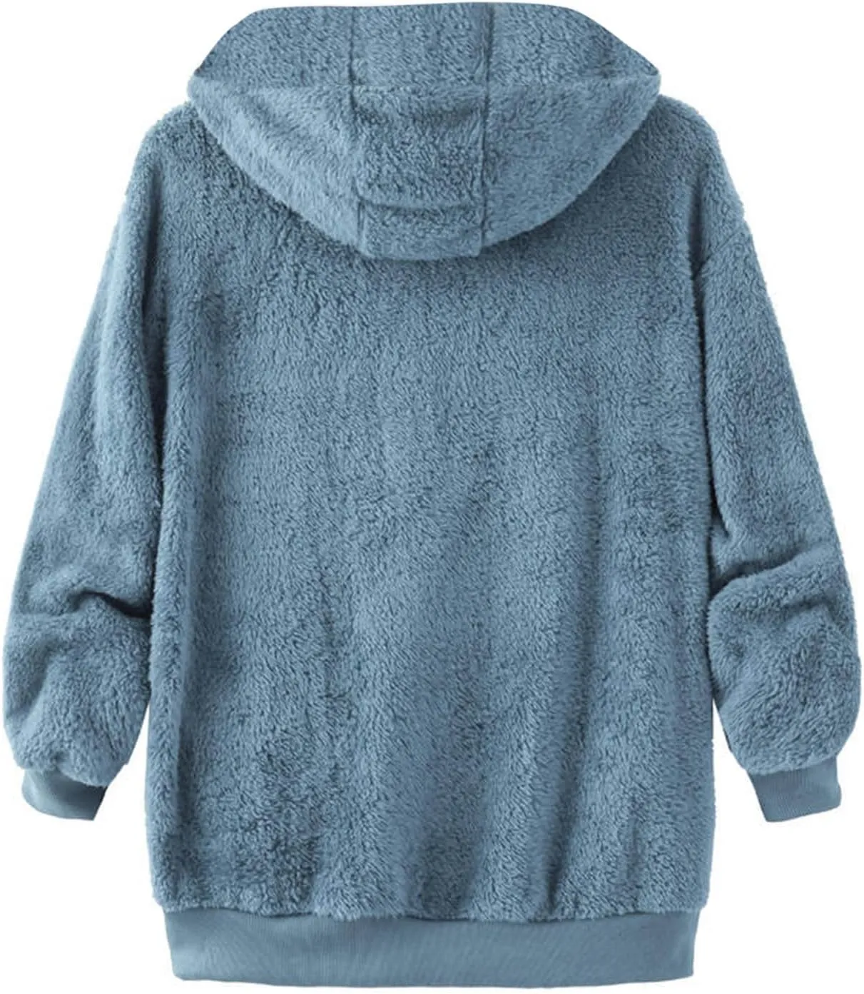 Winter Coats for Women Oversized Fuzzy Fleece Jacket Faux Fur Cardigan Coat Outwear Warm Teddy Coat Long Sleeve Hoodie