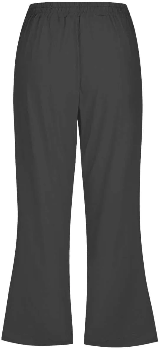 Women Linen Pants Summer Cotton and Linen Pocket Waist Slim Bell Bottom Pants Linen Blend Pants