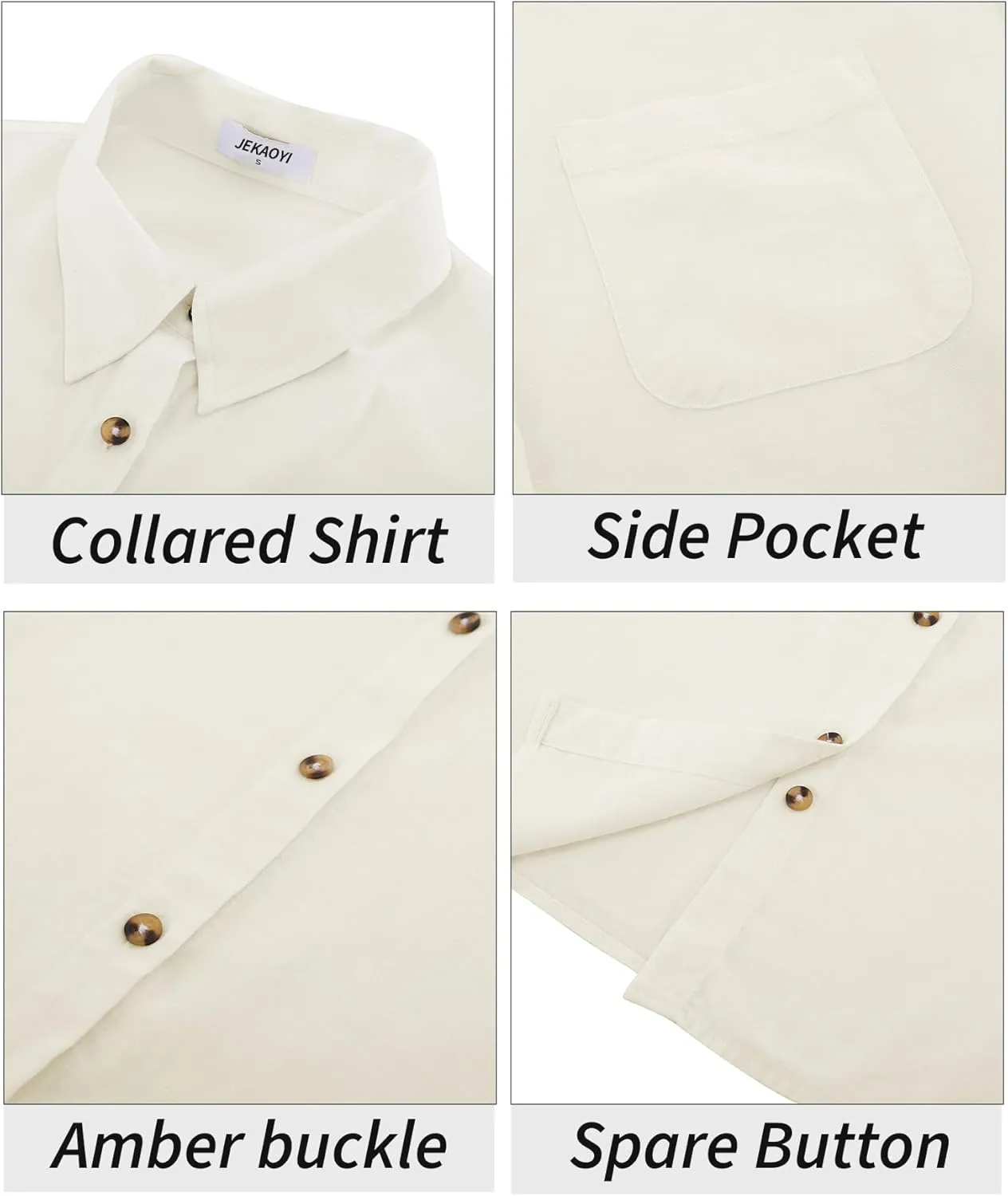 Womens Casual Linen Cotton Button Down Long Sleeve Shirts V-Neck Collared Work Summer Blouse Tops with Pockets