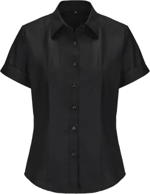 Womens Classic Fit Dress Shirt, White Button Down Shirt for Women, Wrinkle Free Collared Blouse, Dressy Casual Work Tops