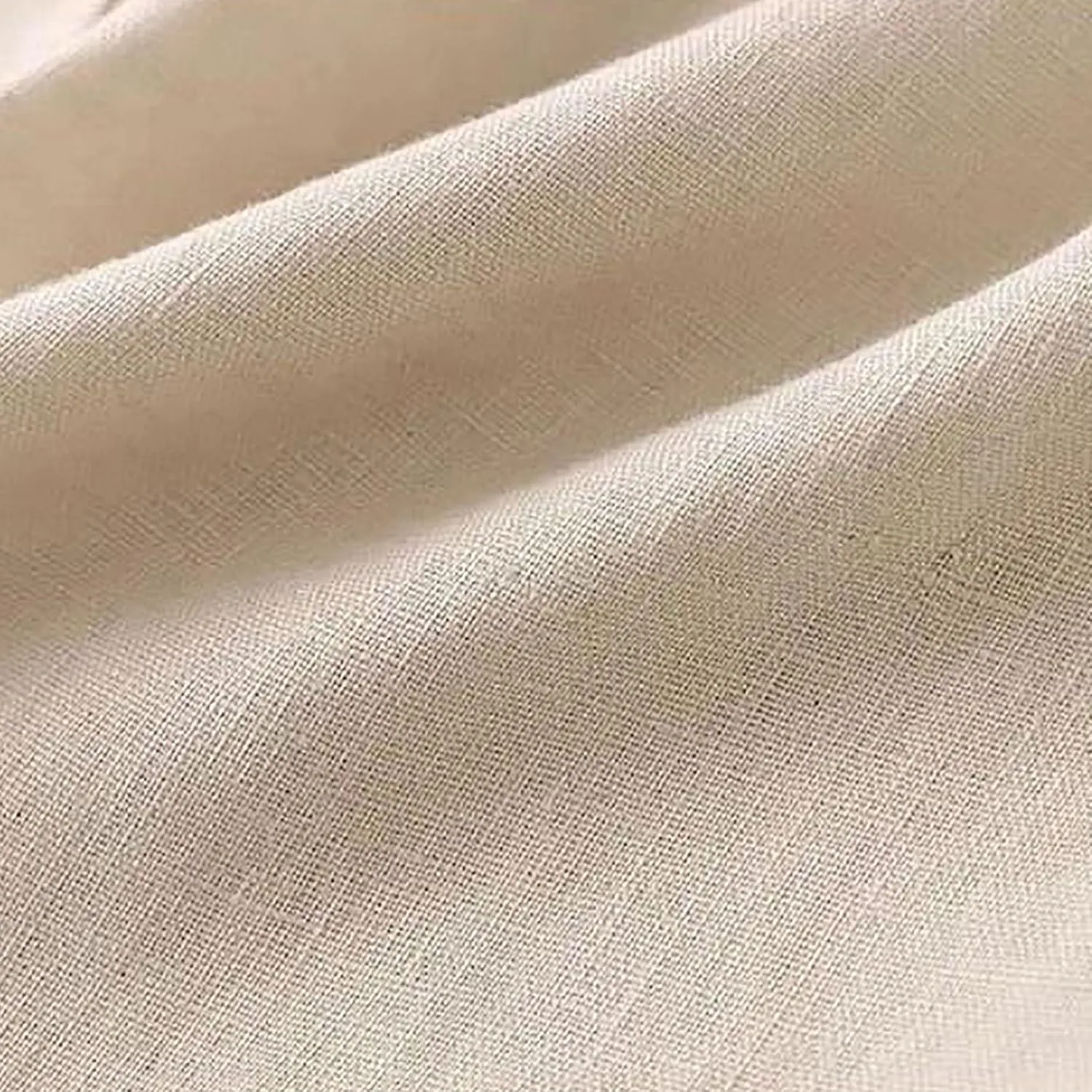 Women's High Waist Linen Wide Leg Pants - Lightweight Solid Color Loose Fit Trousers, Slimming Summer Palazzo Pants