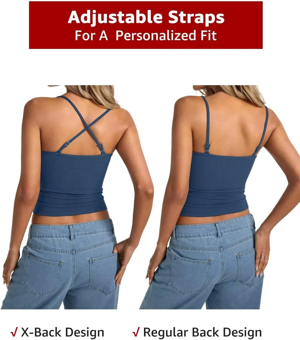 Womens Lace Camisole Tops Square Neck Ribbed Tank Tops Adjustable Spaghetti Straps Sleeveless Summer Shirt 2025