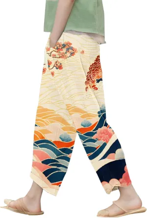 Womens Linen Summer Capri Pants 2025 Linen Pants Womens Summer Straight Leg Capri Trousers 2025 Vacation