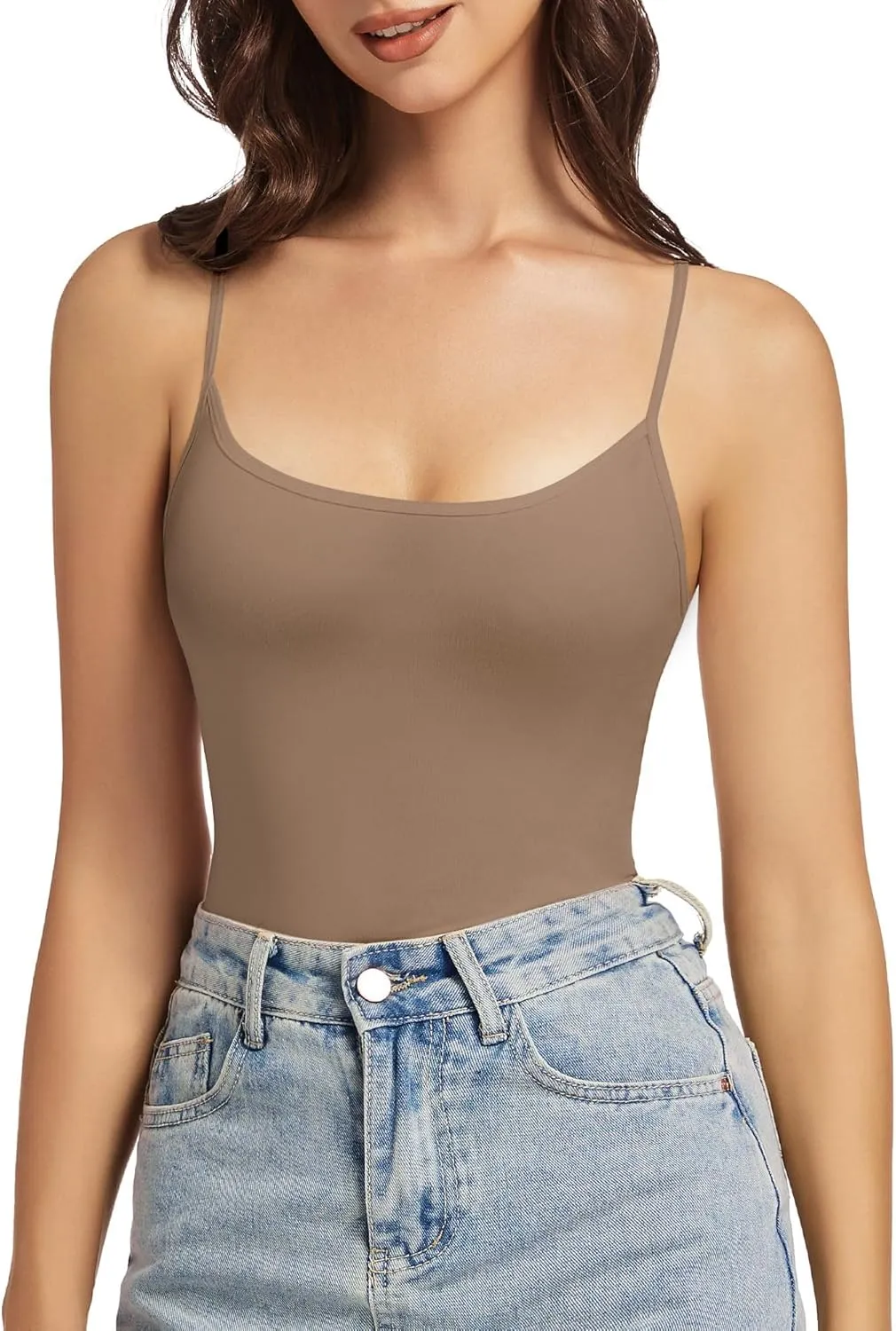Women's Square Neck Tank Top Spaghetti Strap Shirt Summer Going Out Basic Camisole