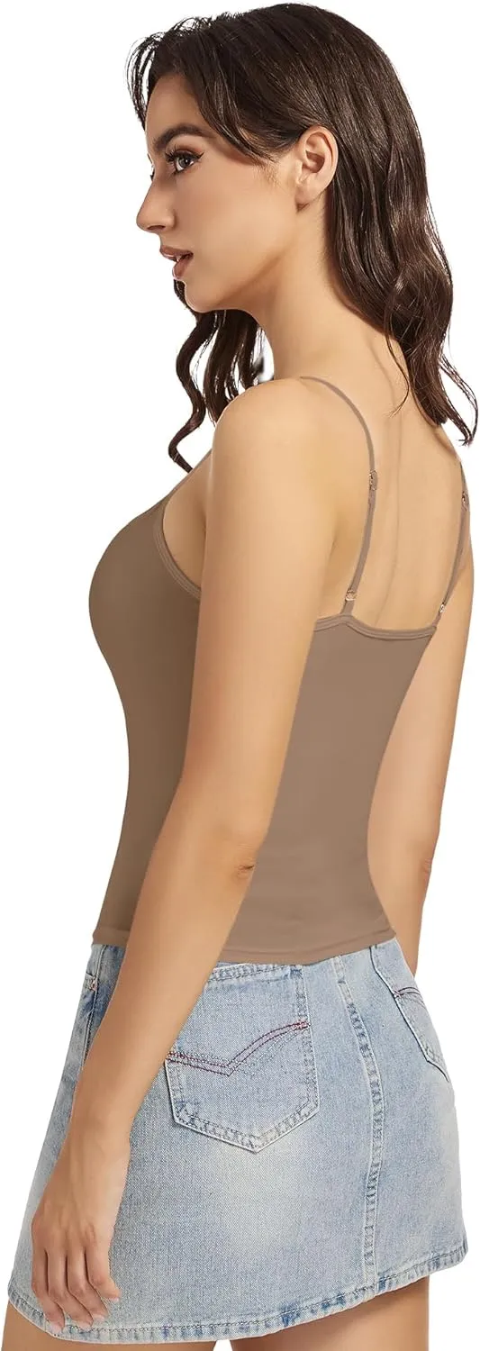 Women's Square Neck Tank Top Spaghetti Strap Shirt Summer Going Out Basic Camisole