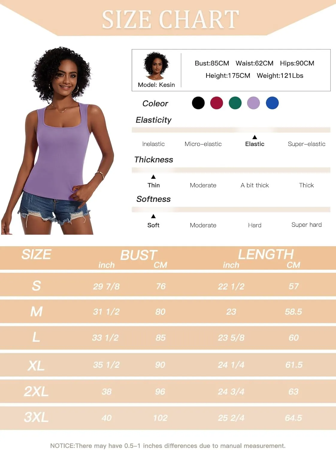 Womne Ribbed Tank Top with Sewn in Built in Bra Cup Sleevless Form Fitting Push Up Padded Bra Cami Shirt Basic Knit Tee S-3XL