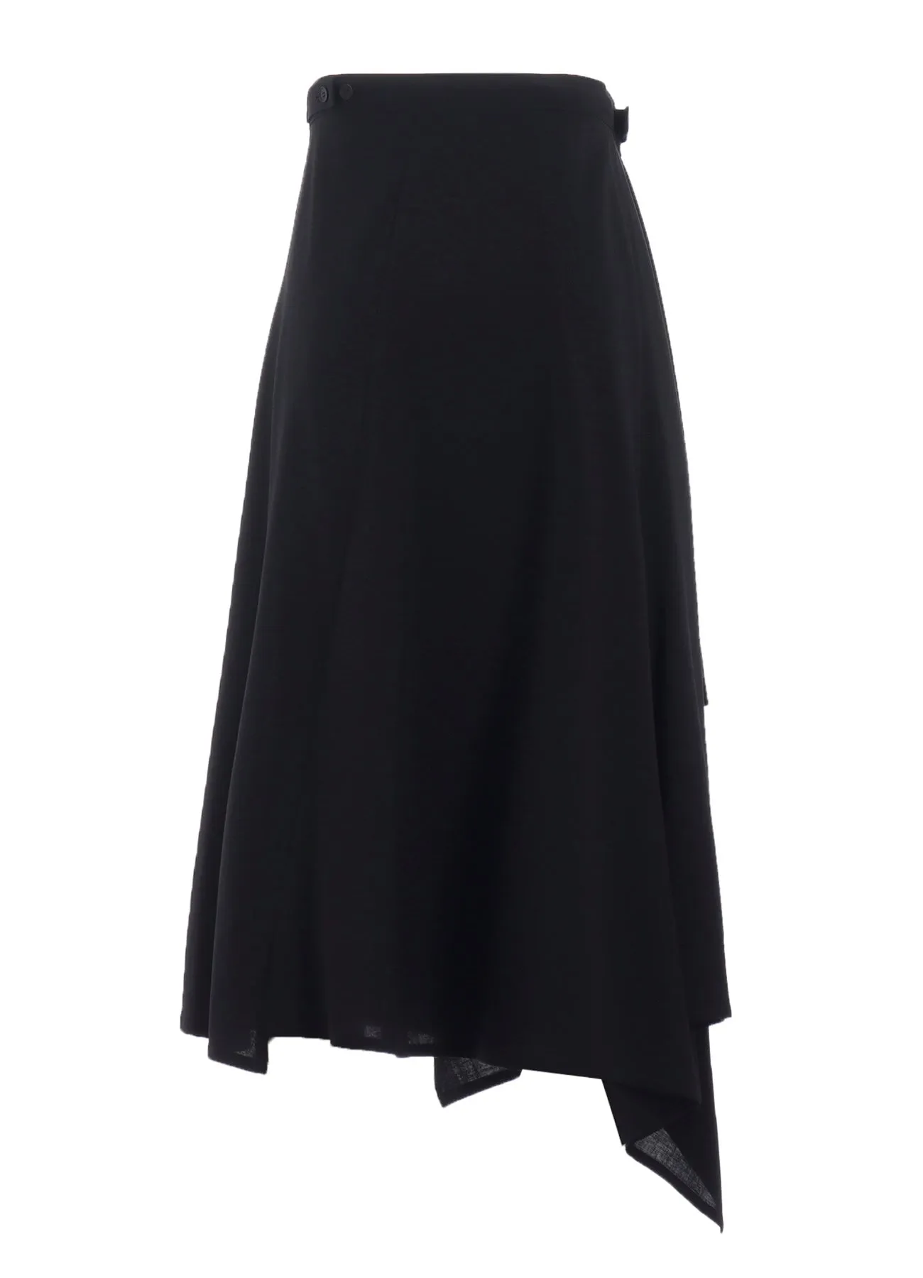 WOOL GAUZE WRAP SKIRT
