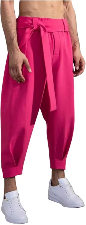 Ymosrh Men's Pants Cropped Slim Fit Dress Pants Tapered Ankle Casual Dress Pants Suit Men's, S-3XL