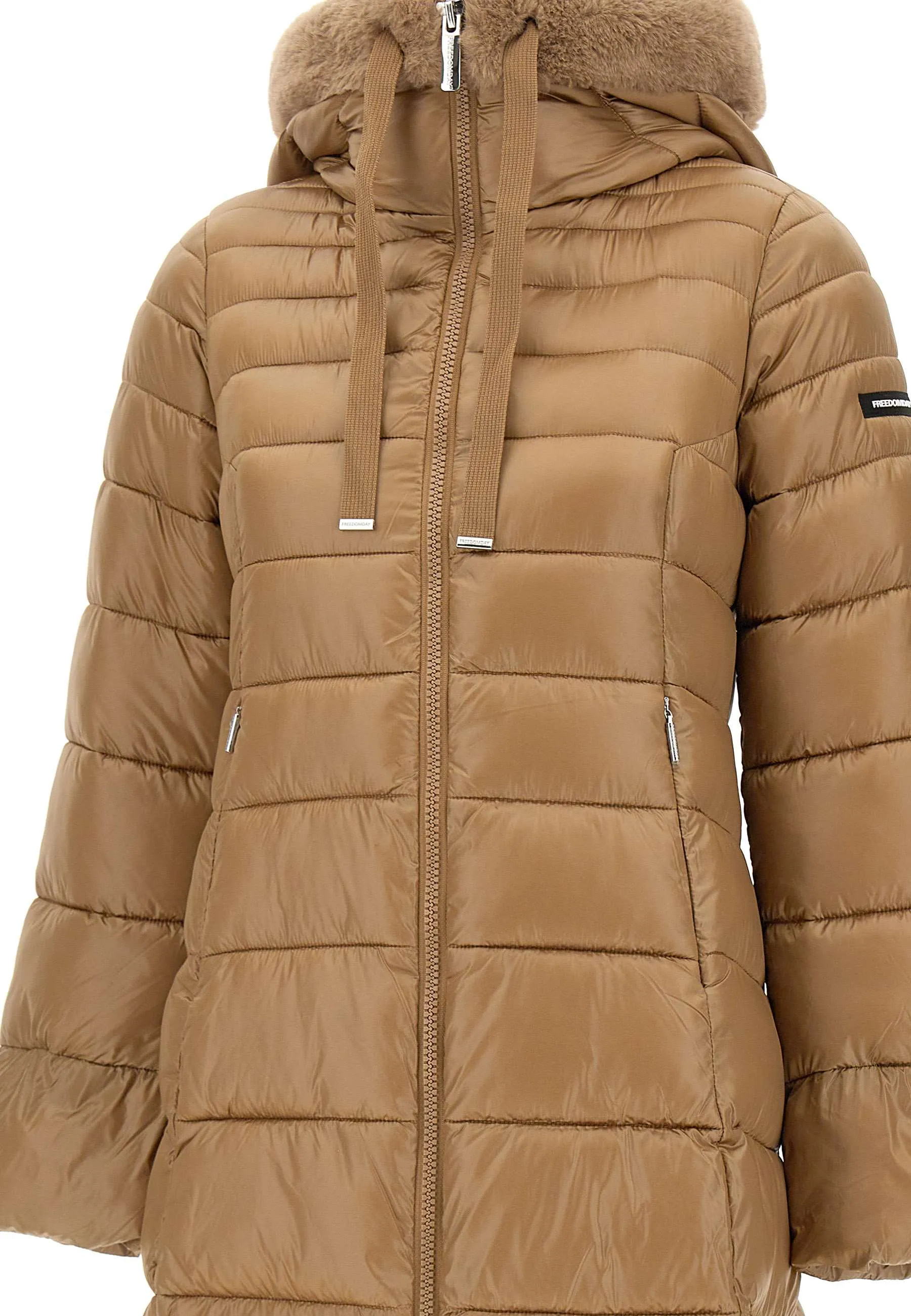 Yvette Women's Down Jacket in Brown
